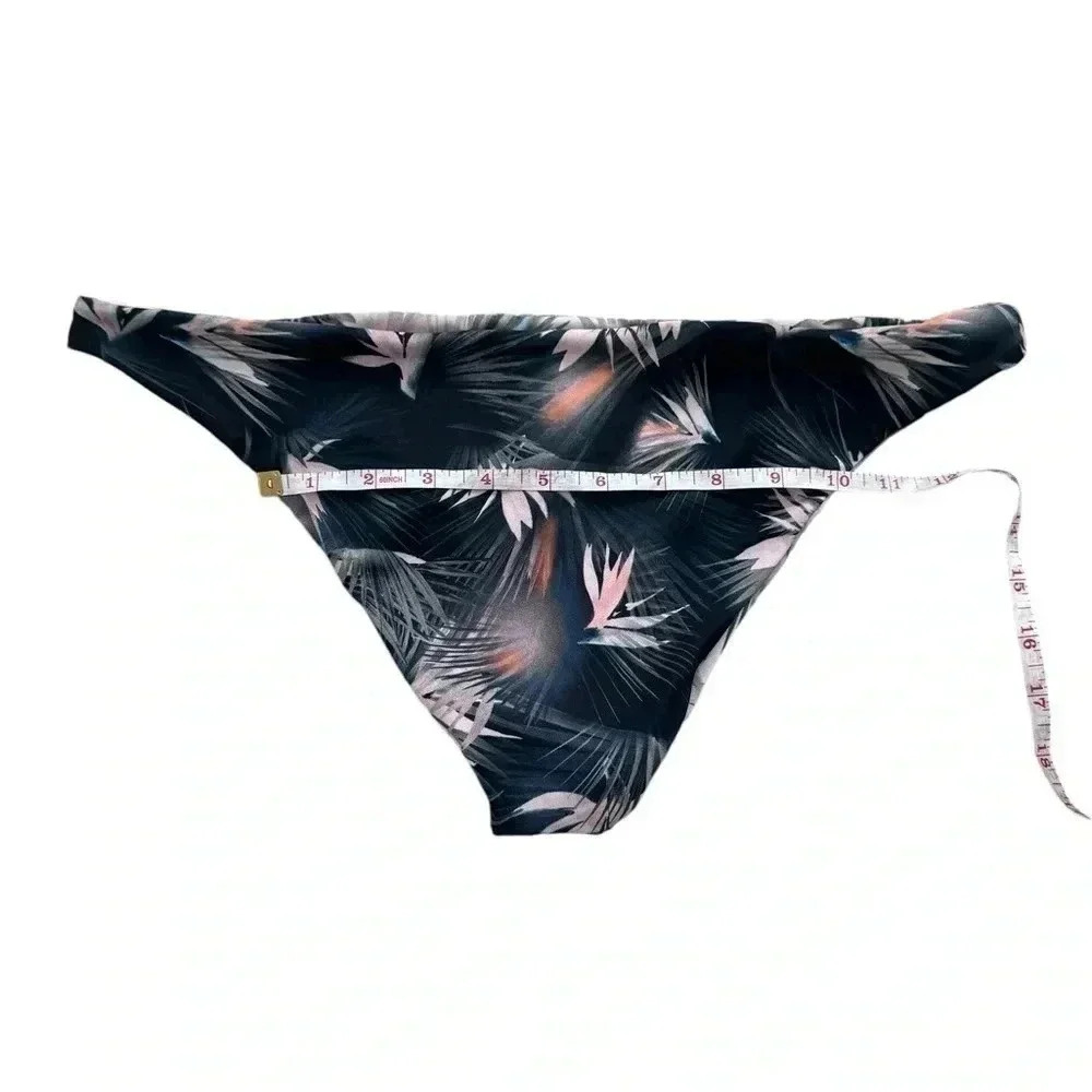 Light Pink Top And Floral Dark Blue Bikini Set, Top: Small Bottom: Large - Picture 12 of 16